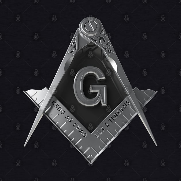 Silver Square & Compass Masonic Freemason by Master Mason Made